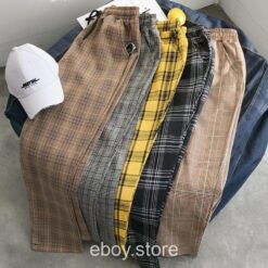 E-boy  Classic Streetwear Plaid Pant