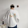E-boy Fleece Fish Print Sweatshirt