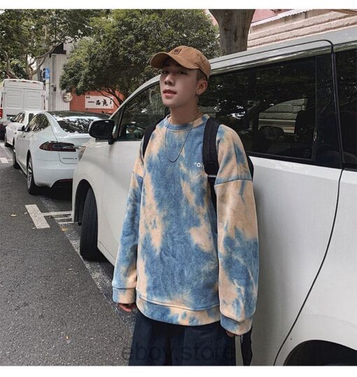 E-boy Japan Style Tie Dye Oversized Sweatshirt