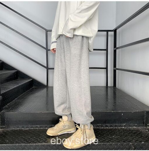 E-boy Japanese Streetwear Solid Baggy Jogger Pant
