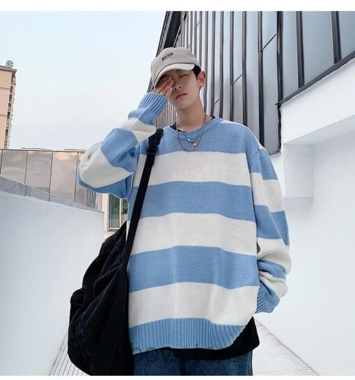 E-boy Oversized  Striped Sweater