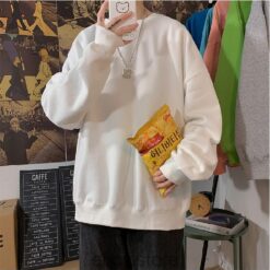 E-boy Solid Color Japan Style  Sweatshirt