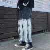 Streetwear E-boy Gradient Black Jean