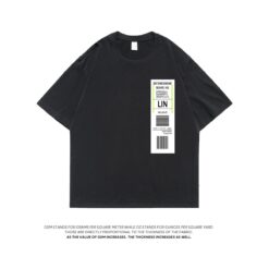 Label Graphic Loose T-shirts for Men