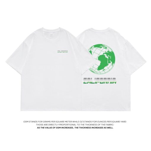 Globe Graphic Oversized T-shirts Unisex 2