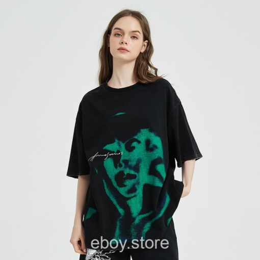 Soulmate Shadow Graphic Distressed Oversized T-Shirt 3