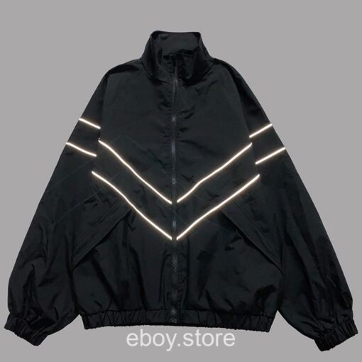 Reflective Striped Windbreaker Streetwear Jacket 4