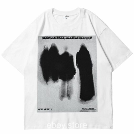 Shadow Printed Dark Style Hip Hop T-Shirt 3