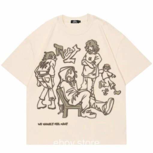 Funny Japanese Cartoon Graphic Harajuku T Shirt 3