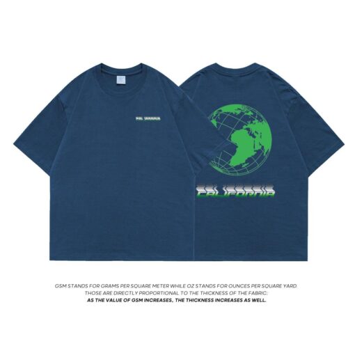 Globe Graphic Oversized T-shirts Unisex 4