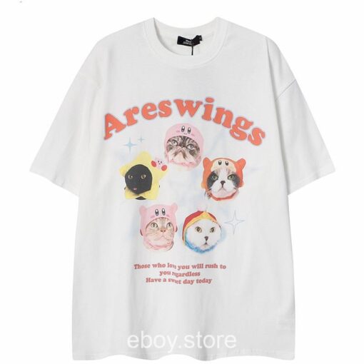Funny Cats Graphic Harajuku Oversized T-Shirt 3