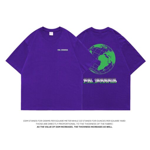 Globe Graphic Oversized T-shirts Unisex 3
