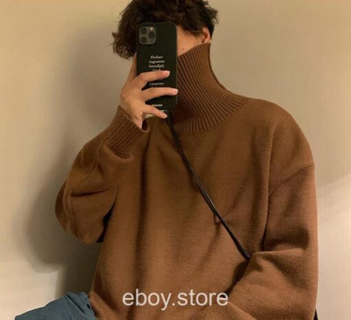 Harajuku Turtleneck Sweaters for Men