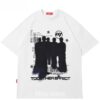 Letters Shadow Graphic Oversized T-Shirt 3