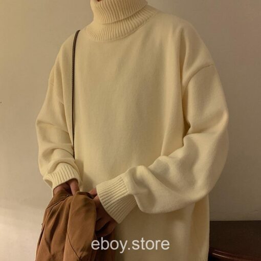 Harajuku Turtleneck Sweaters for Men 5