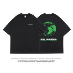 Globe Graphic Oversized T-shirts Unisex