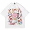Hip Hop Rainbow Angels Print Harajuku Tshirt 5
