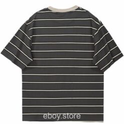 Retro Striped Casual Harajuku T Shirt 2