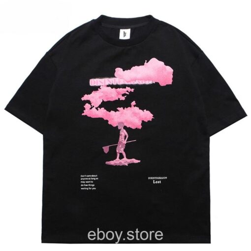 Pink Cloud Hip Hop Harajuku T Shirt