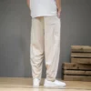 Elastic Japanese Waist Linen Sweatpants 6