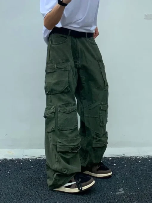 Cargo White Multi-Pocket Trousers Eboy Pants 1