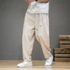 Elastic Japanese Waist Linen Sweatpants 5