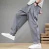 Elastic Japanese Waist Linen Sweatpants 4
