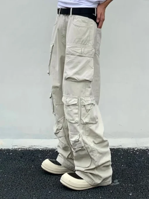Cargo White Multi-Pocket Trousers Eboy Pants 3