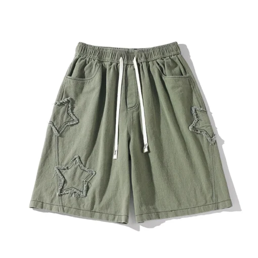 Patchwork Star Denim Summer Eboy Shorts 4