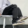 Black and White Casual Streetwear Cargo Eboy Pants 4