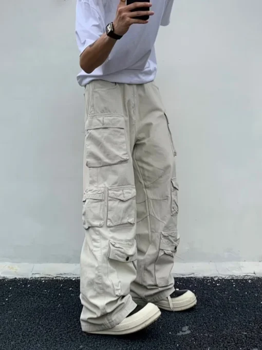 Cargo White Multi-Pocket Trousers Eboy Pants 2